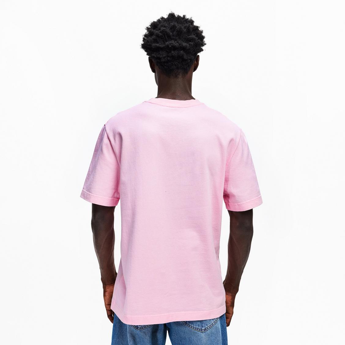 Jacquemus The Gros Grain Logo T Shirt Pink