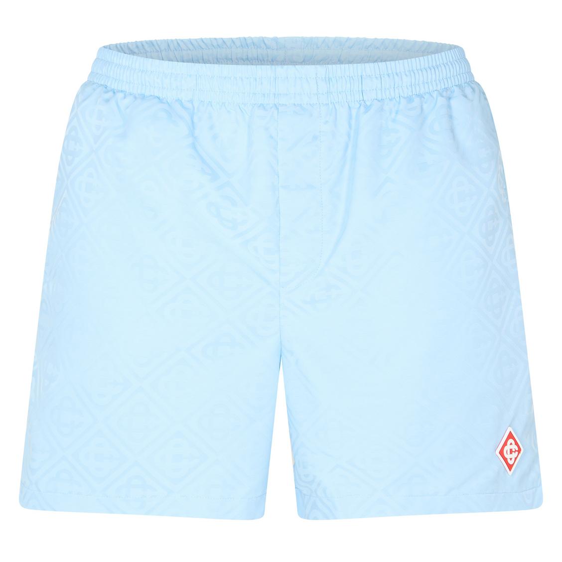 Casablanca Logo Swim Shorts Set Pale Blue