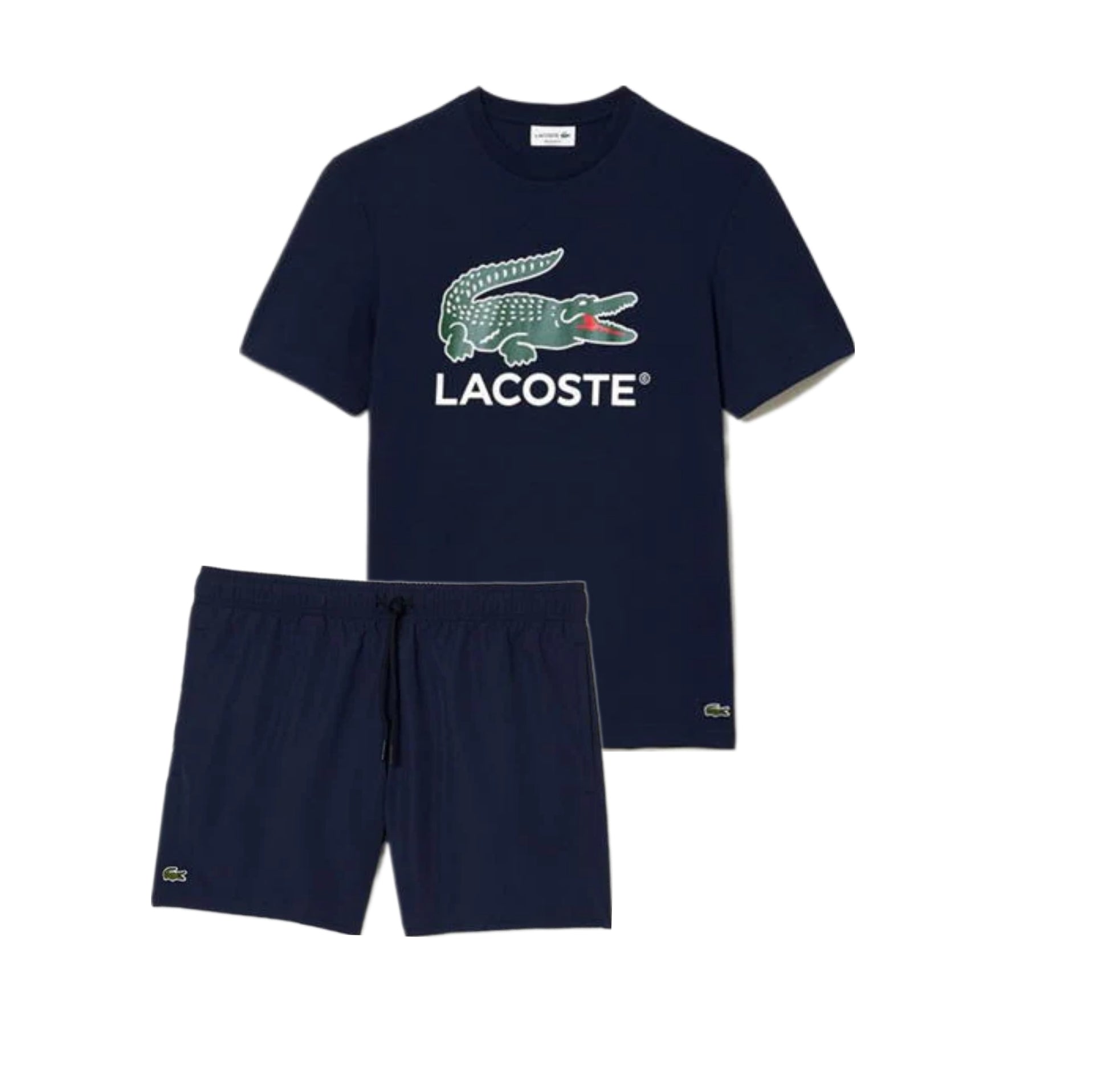 Lacoste Croc Graphics Swim Shorts Set Navy
