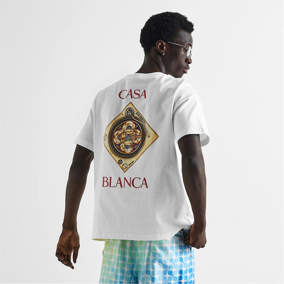 CASABLANCA Turntable T-Shirt White