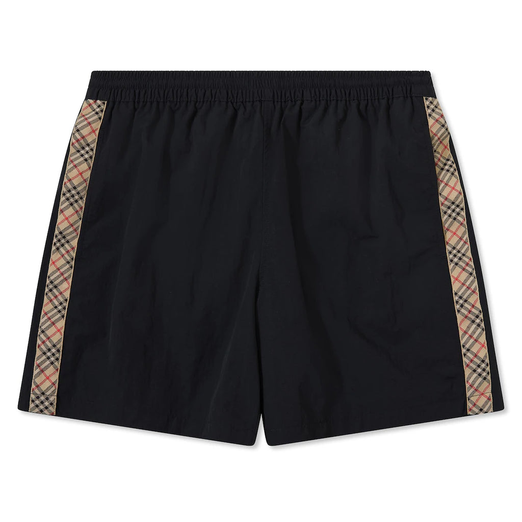 Burberry Check Stripe Swim Shorts Black
