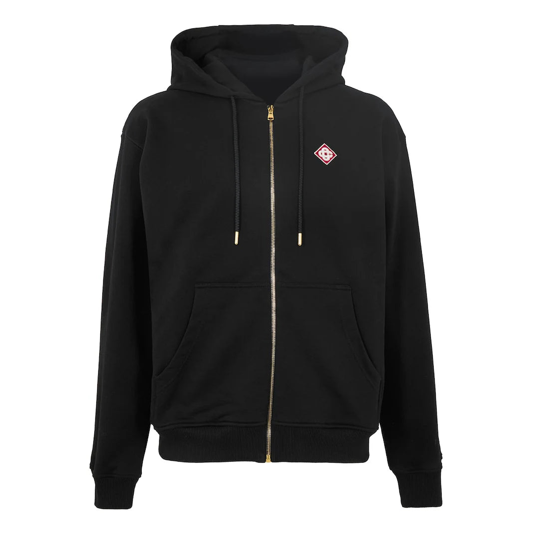 Casablanca Casa Logo Zip Hoodie Black