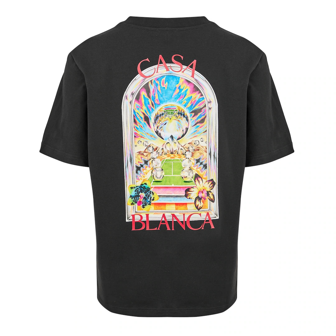 CASABLANCA Tennis Blaze T-Shirt Black