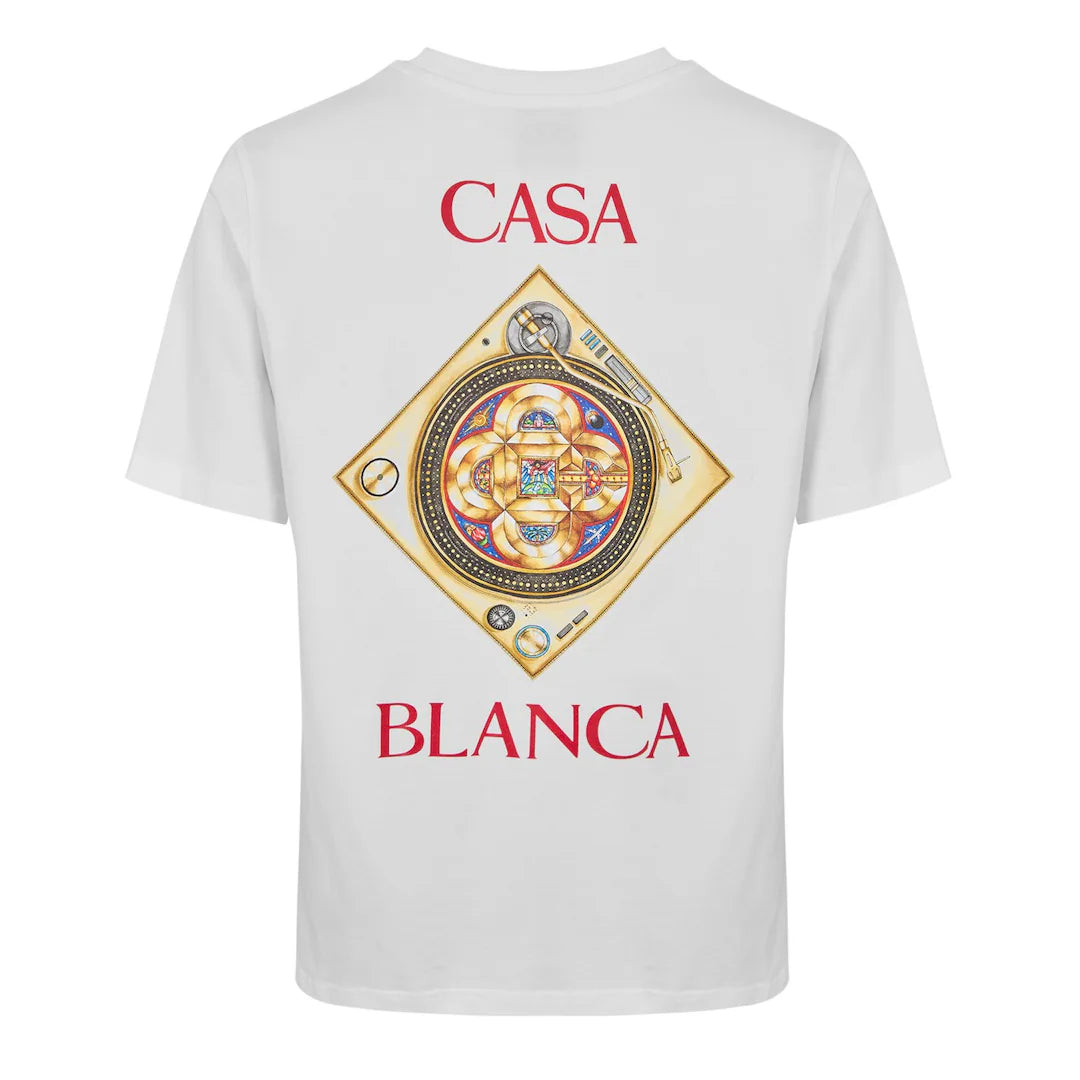CASABLANCA Turntable T-Shirt White