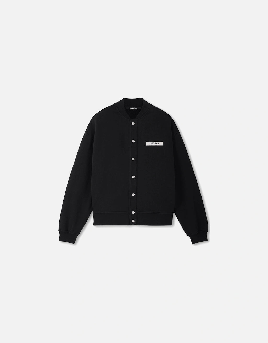 jacquemus gros grain patch logo cardigan Black