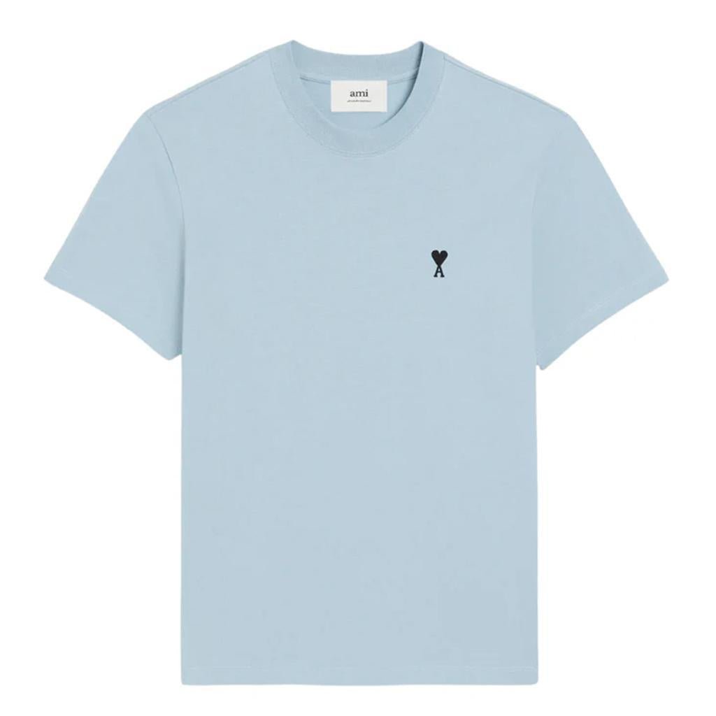 Ami Paris 'Ami De Coeur' Black Heart T-Shirt SKy Blue