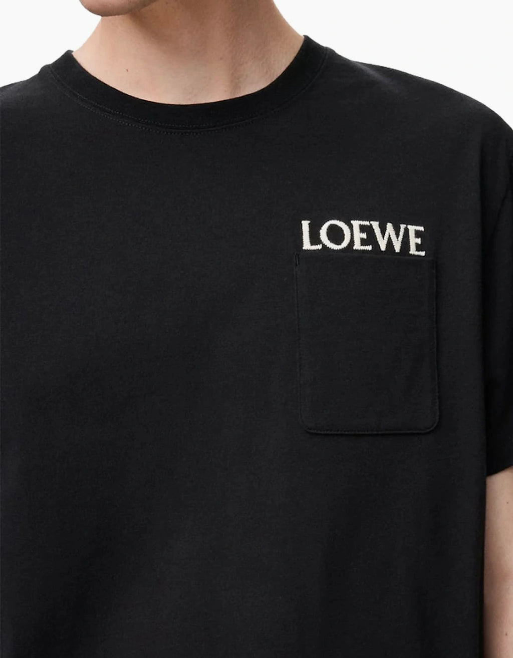 Loewe Pocket Embroidered Logo T-Shirt Black