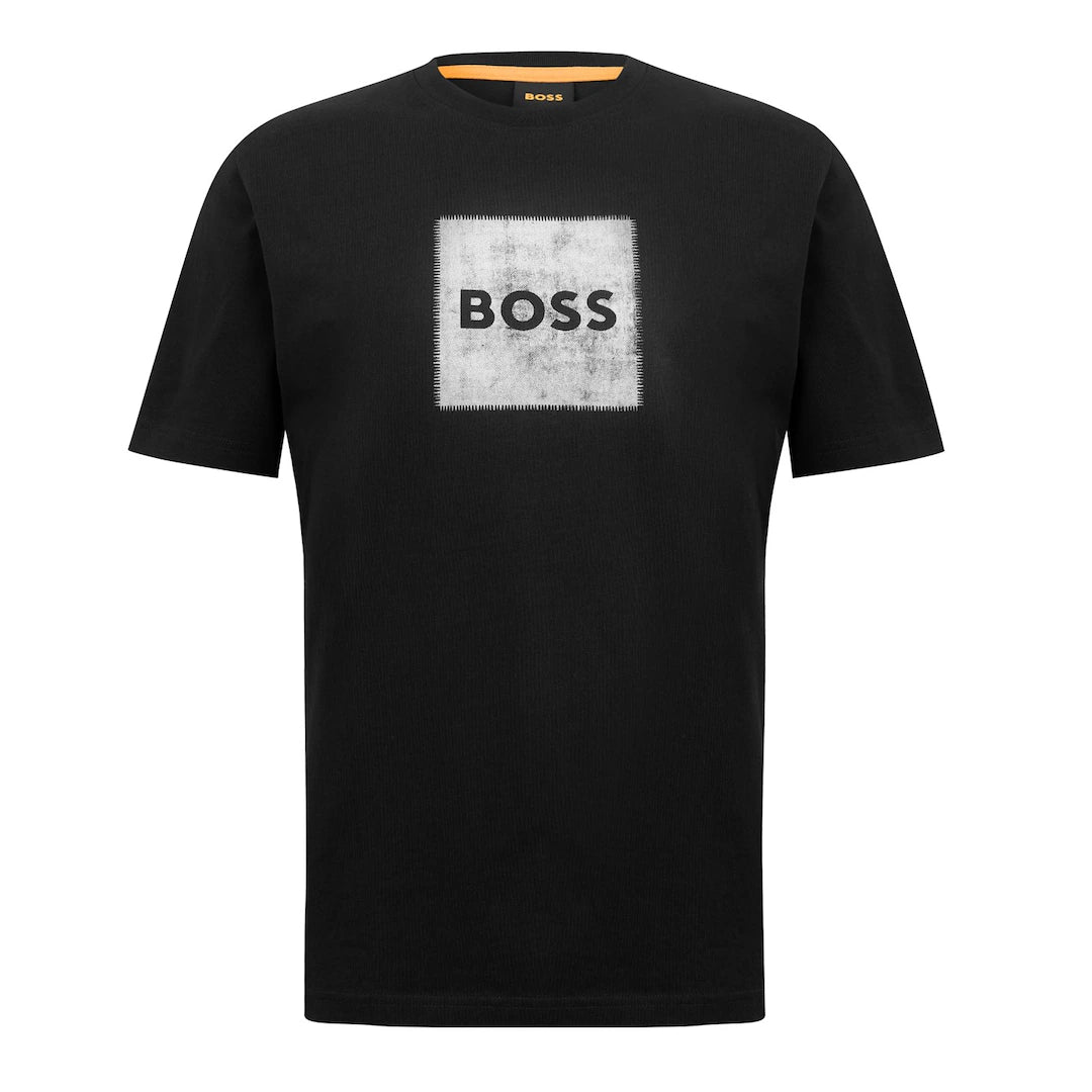 Hugo Boss Stitch Print Shorts Set Black