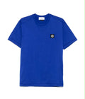 Stone Island Patch Logo T Shirt Royal Blue