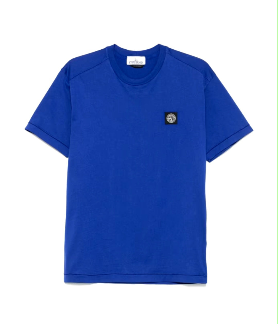 Stone Island Patch Logo T Shirt Royal Blue