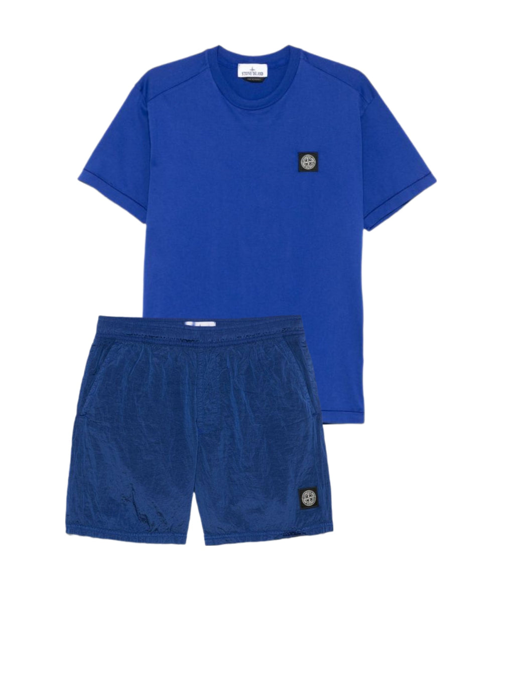 Stone Island Patch Shorts Set Royal Blue Stone Island