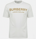 Burberry London Logo T Shirt White/Gold