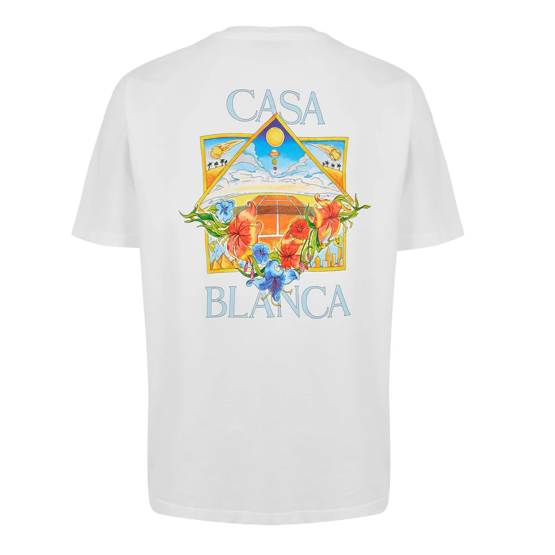 CASABLANCA Tennis Flower T-Shirt White