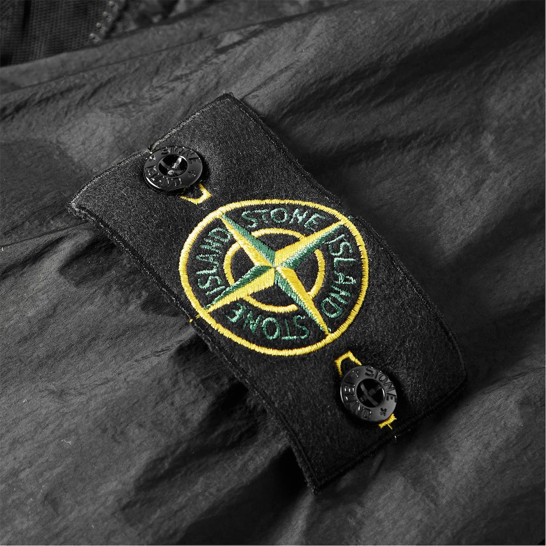 Stone Island Crinkle Rep Hooded Jacket Black