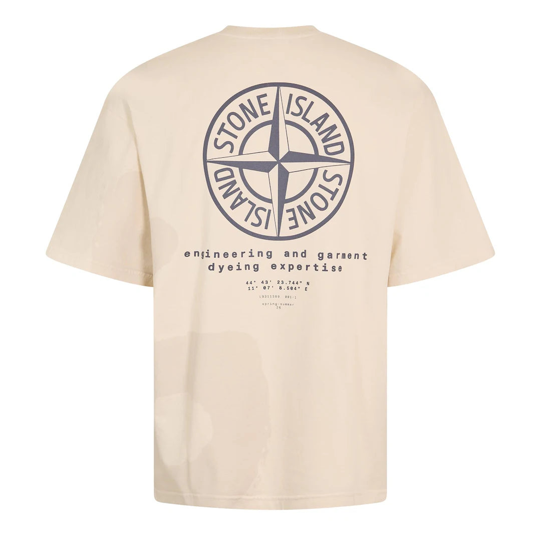 STONE ISLAND Stone Text Print T-Shirt Beige