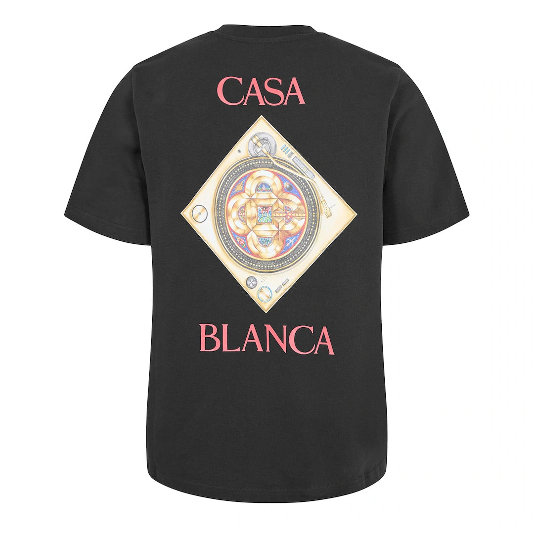 CASABLANCA Turntable T-Shirt Black