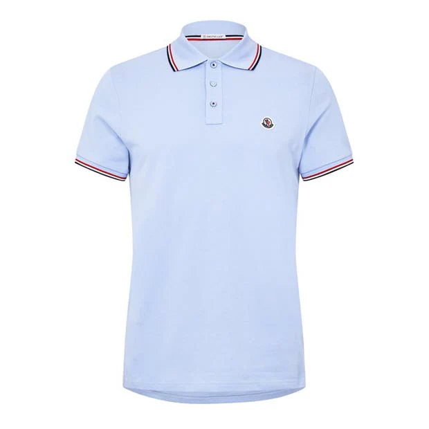 Moncler. Logo Polo Royal Blue
