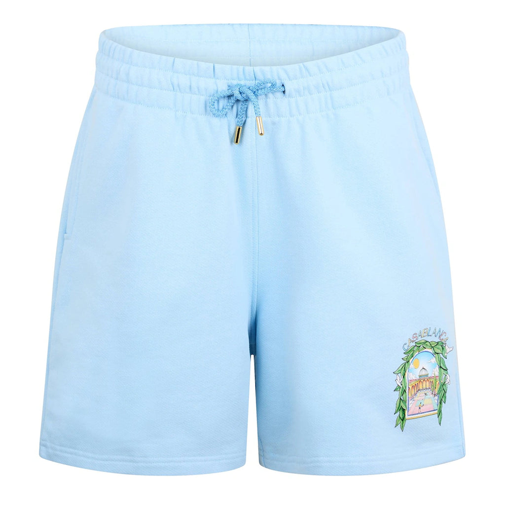 Casablanca L'Arche Hooded Shorts Set Pale Blue