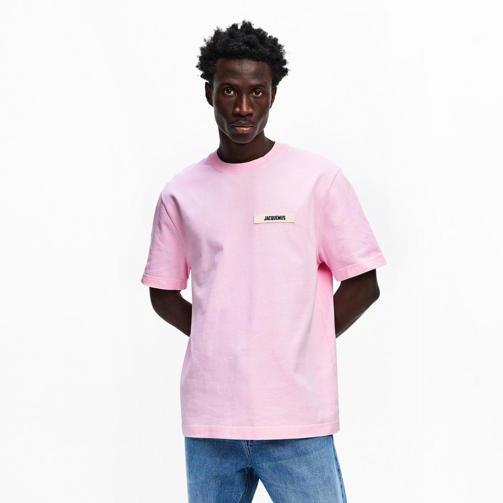 Jacquemus The Gros Grain Logo T Shirt Pink