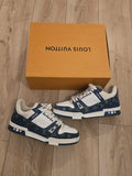 Louis Vuitton Blue White Trainers (Lightly Worn)
