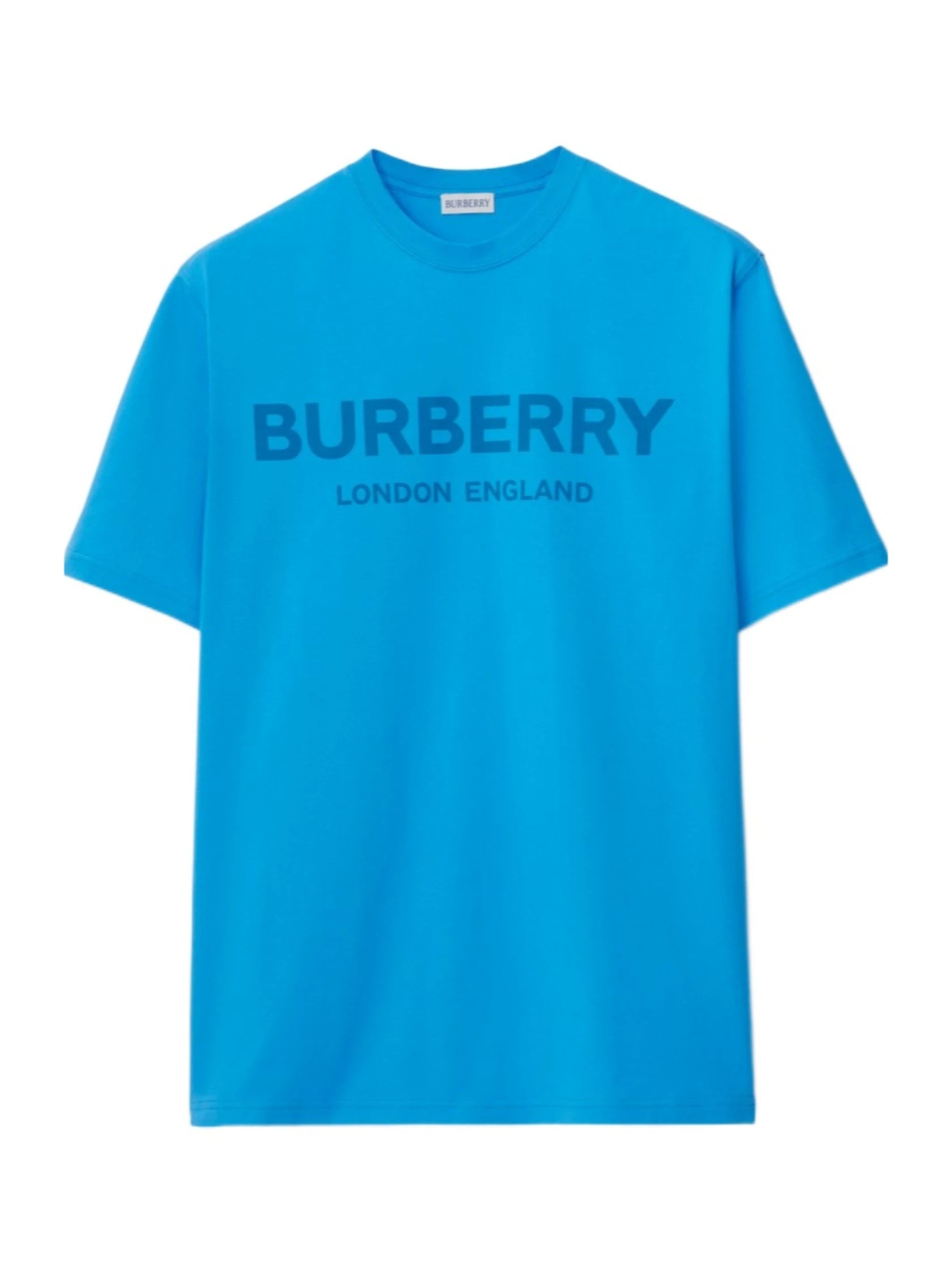 Burberry London Logo T Shirt Bright Blue