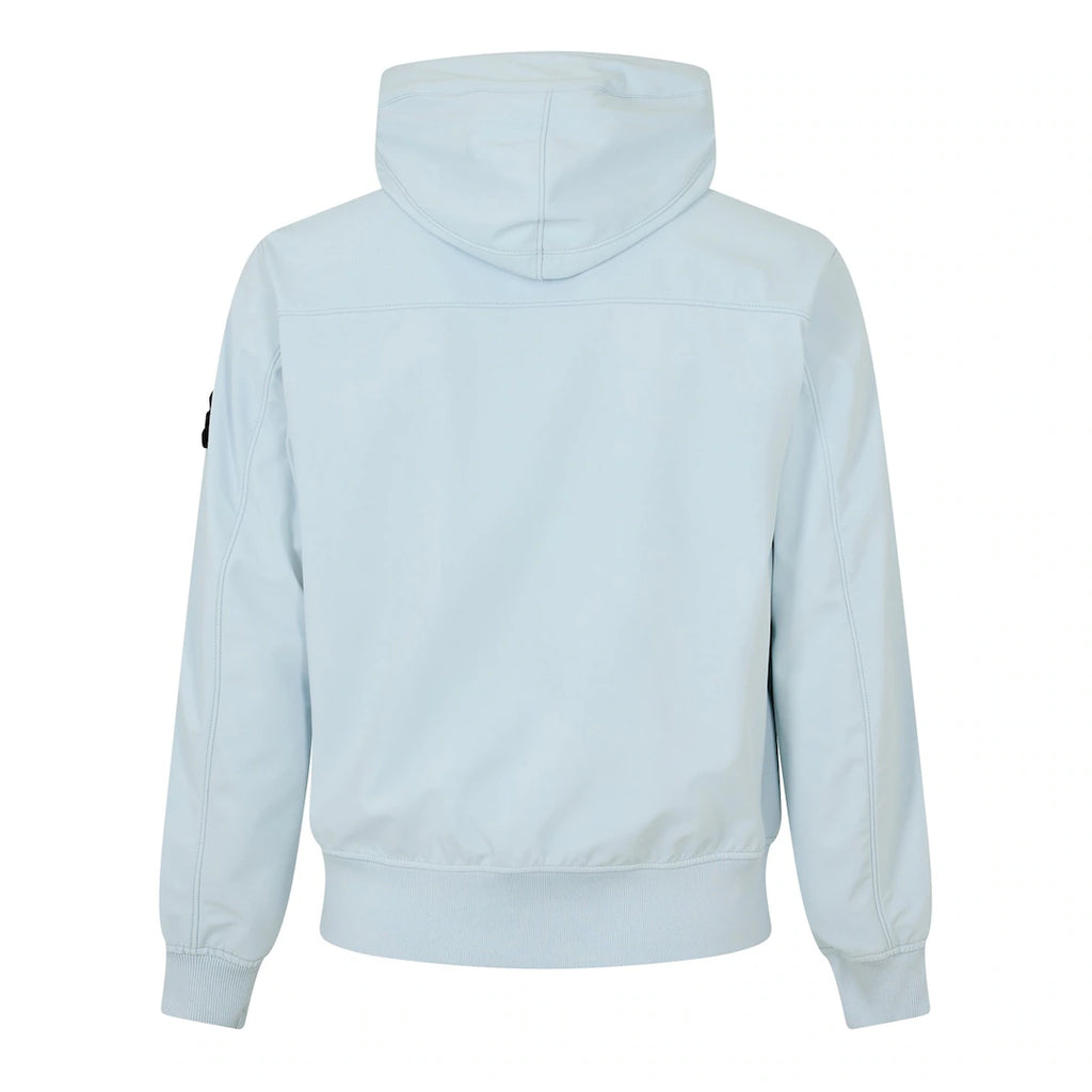Stone Island Hooded Soft Shell Jacket Sky Blue