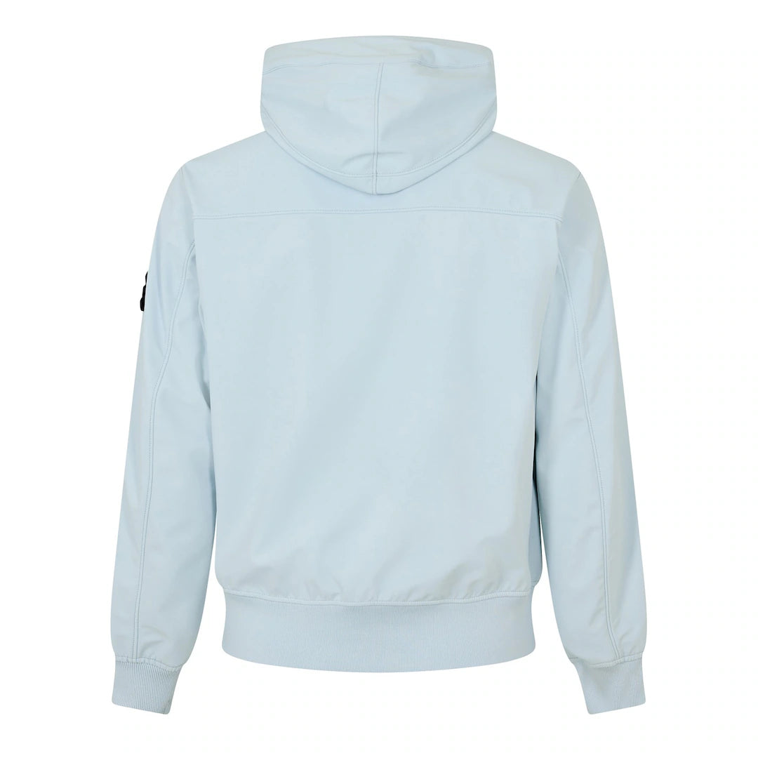 Stone Island Hooded Soft Shell Jacket Sky Blue
