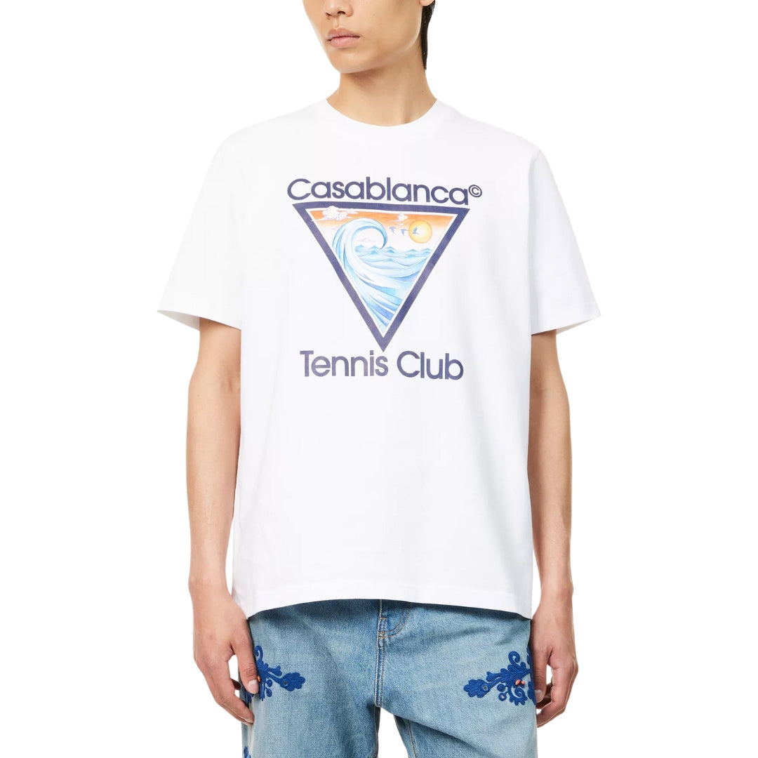 Casablanca Tennis Club Icon T Shirt White