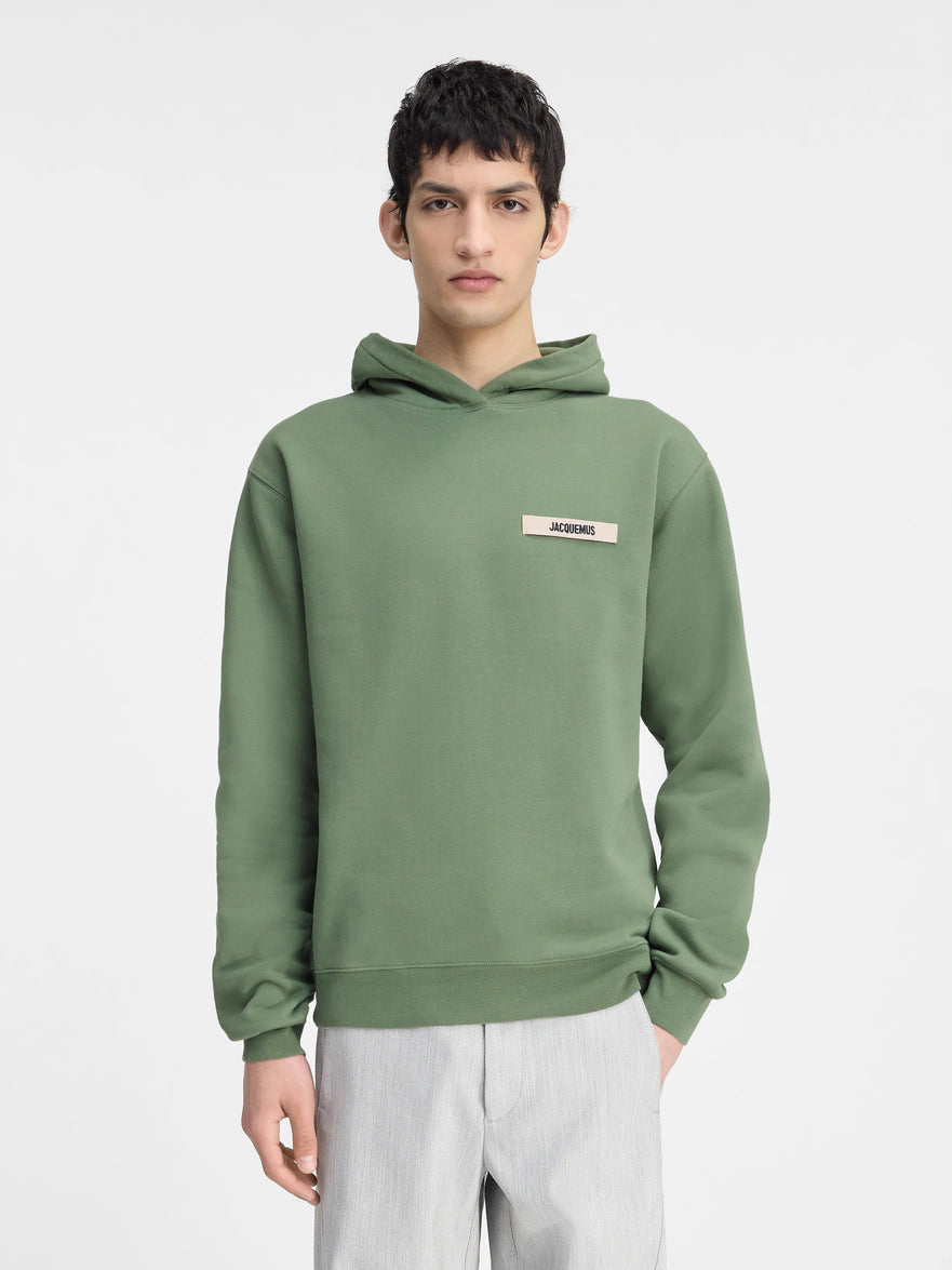 Jacquemus The Gros Grain Logo Hoodie Olive