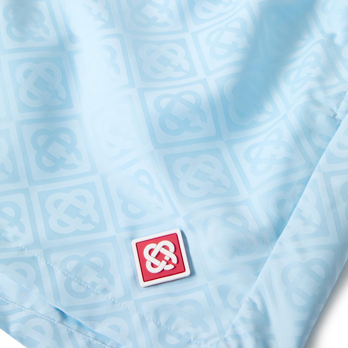 Casablanca Logo Swim Shorts Set Pale Blue