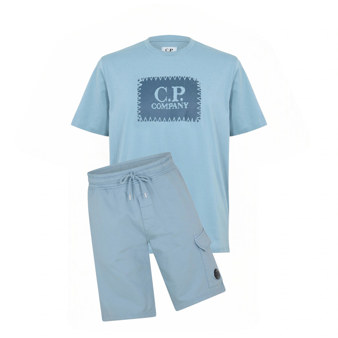 CP Company Lens Shorts Set Sky