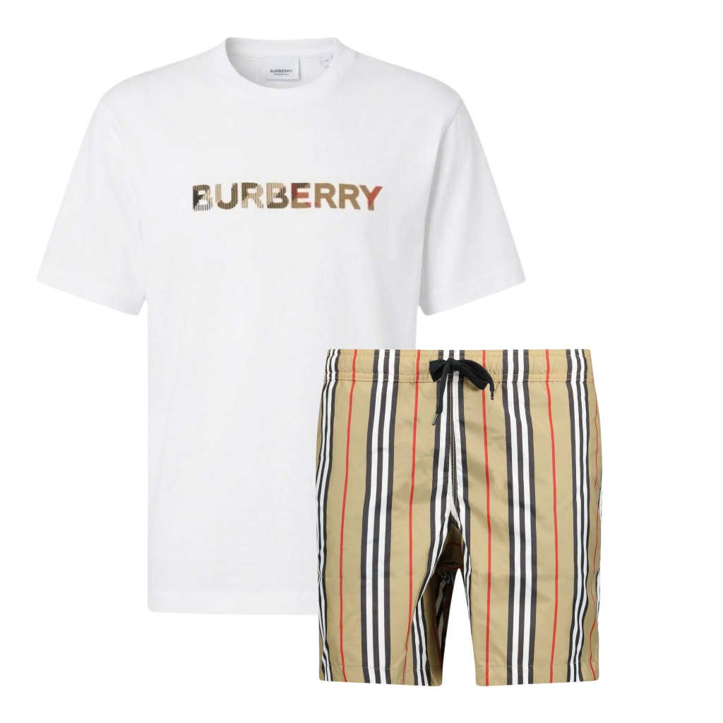 Burberry Check Print Shorts Set