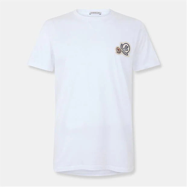 Moncler. Double Logo T Shirt White