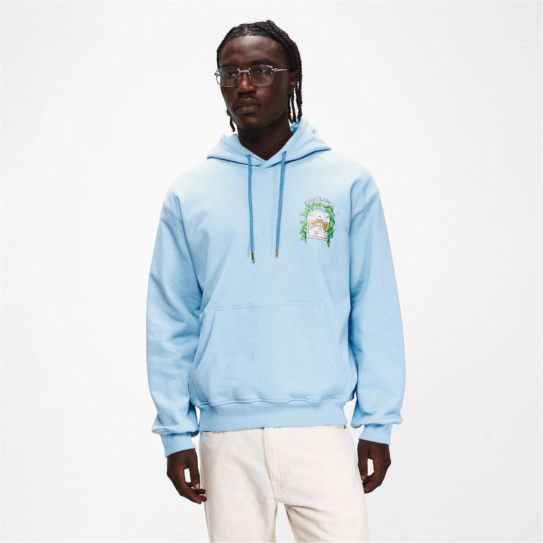 Casablanca Larche Tennis Hoodie Pale Blue