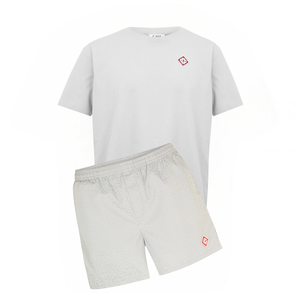 Casablanca Logo Swim Shorts Set Grey