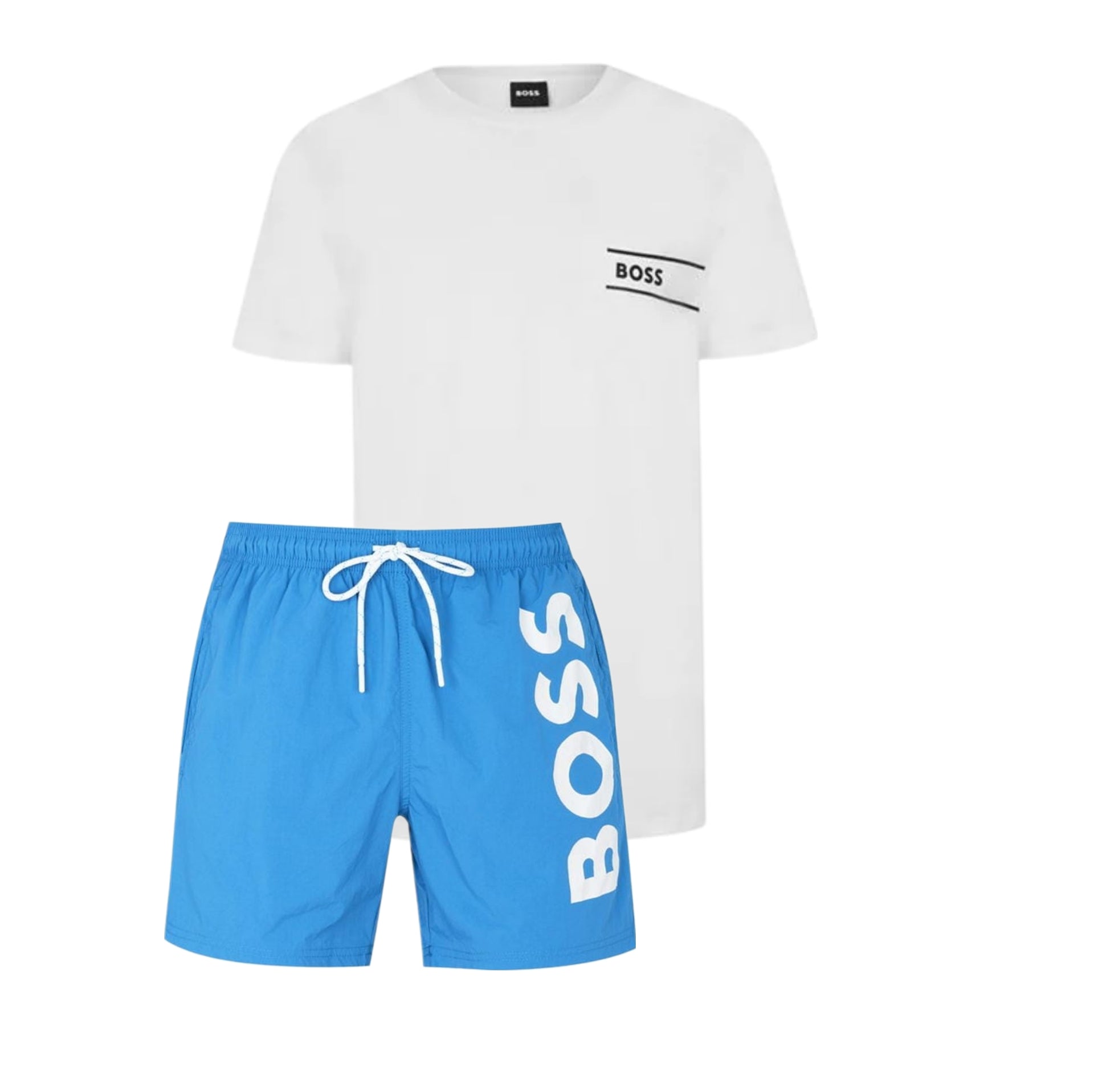 Hugo Boss Identity Shorts Set Blue/White Klay Designerwear