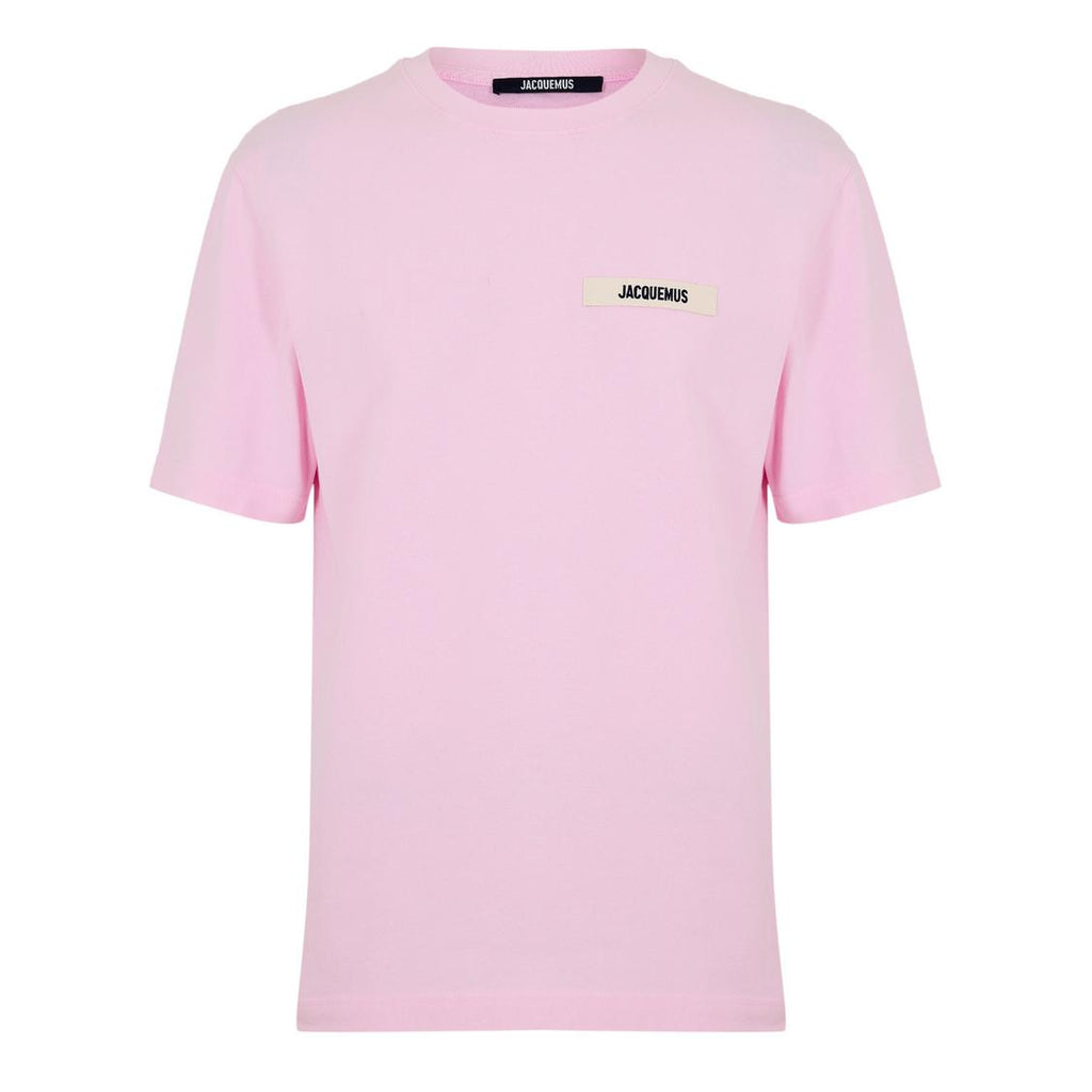 Jacquemus The Gros Grain Logo T Shirt Pink