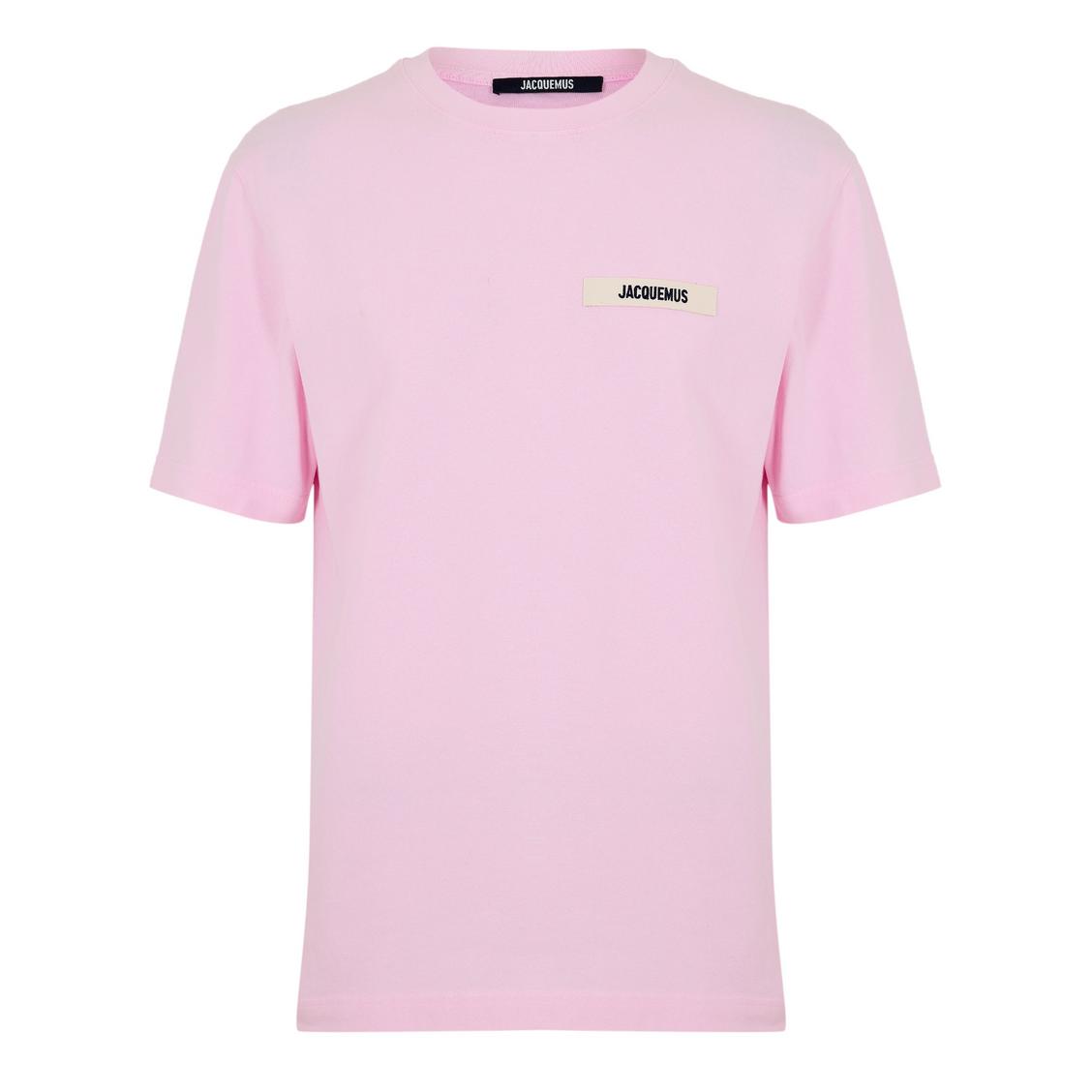 Jacquemus The Gros Grain Logo T Shirt Pink