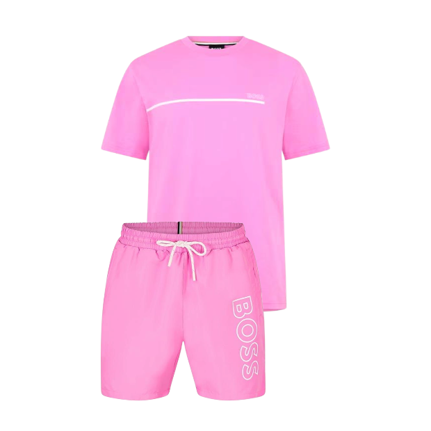 Hugo Boss Storm Shorts Set Bubblegum Pink