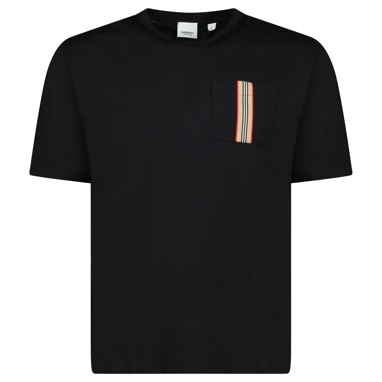 Burberry Check Pocket T Shirt Black
