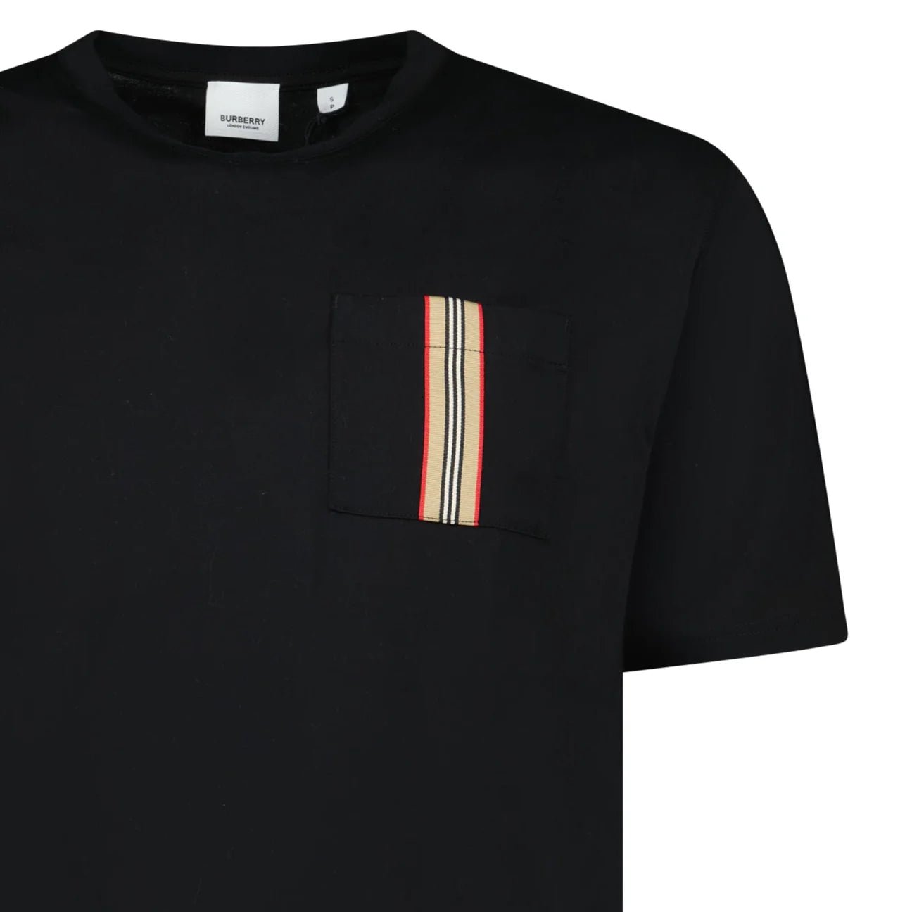 Burberry Check Pocket T Shirt Black