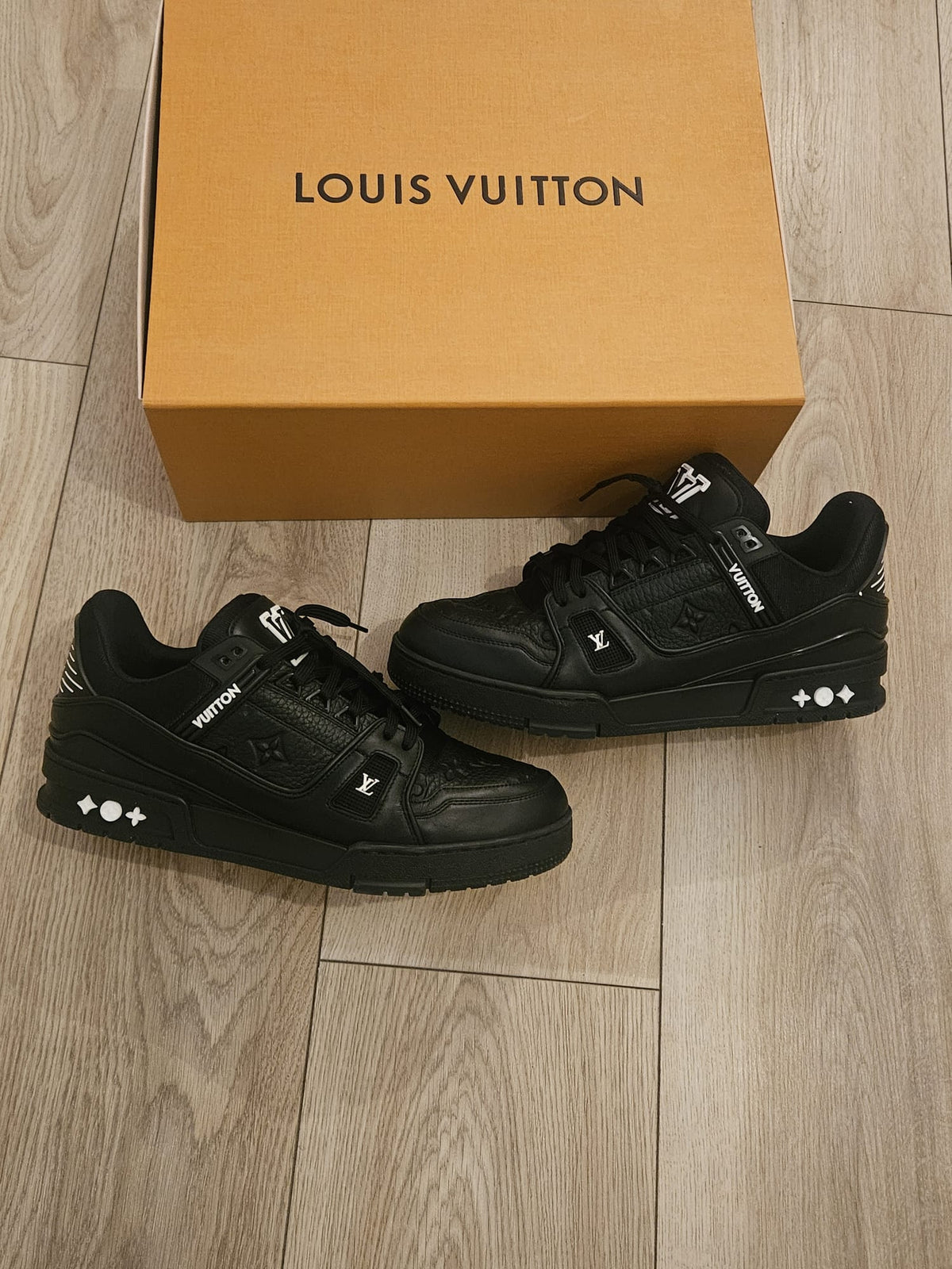 Louis Vuitton Black Trainers (Lightly Worn)