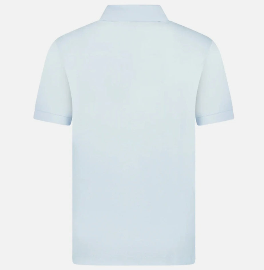 Burberry Check Logo Polo Pale Blue