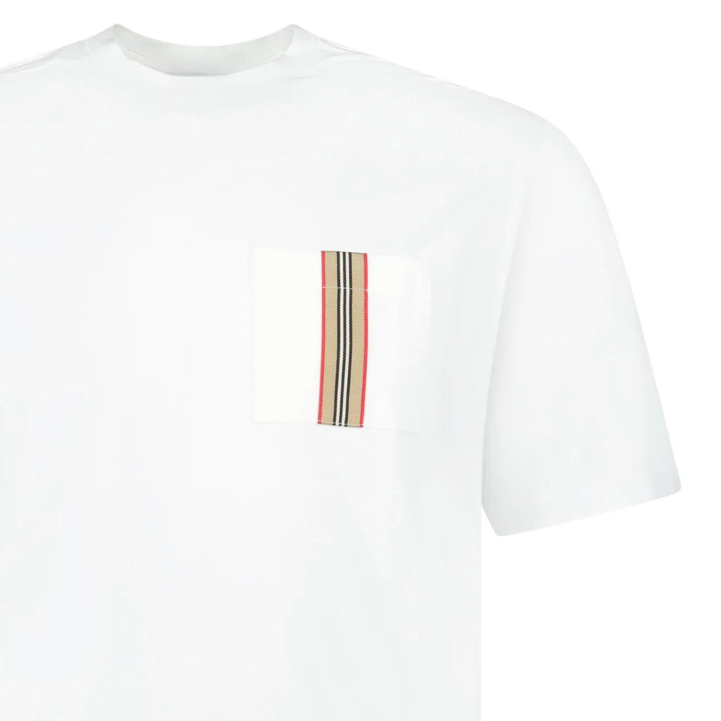 Burberry Check Pocket T Shirt White