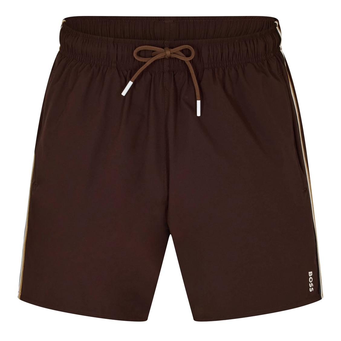 Hugo Boss Logo Shorts Set Brown