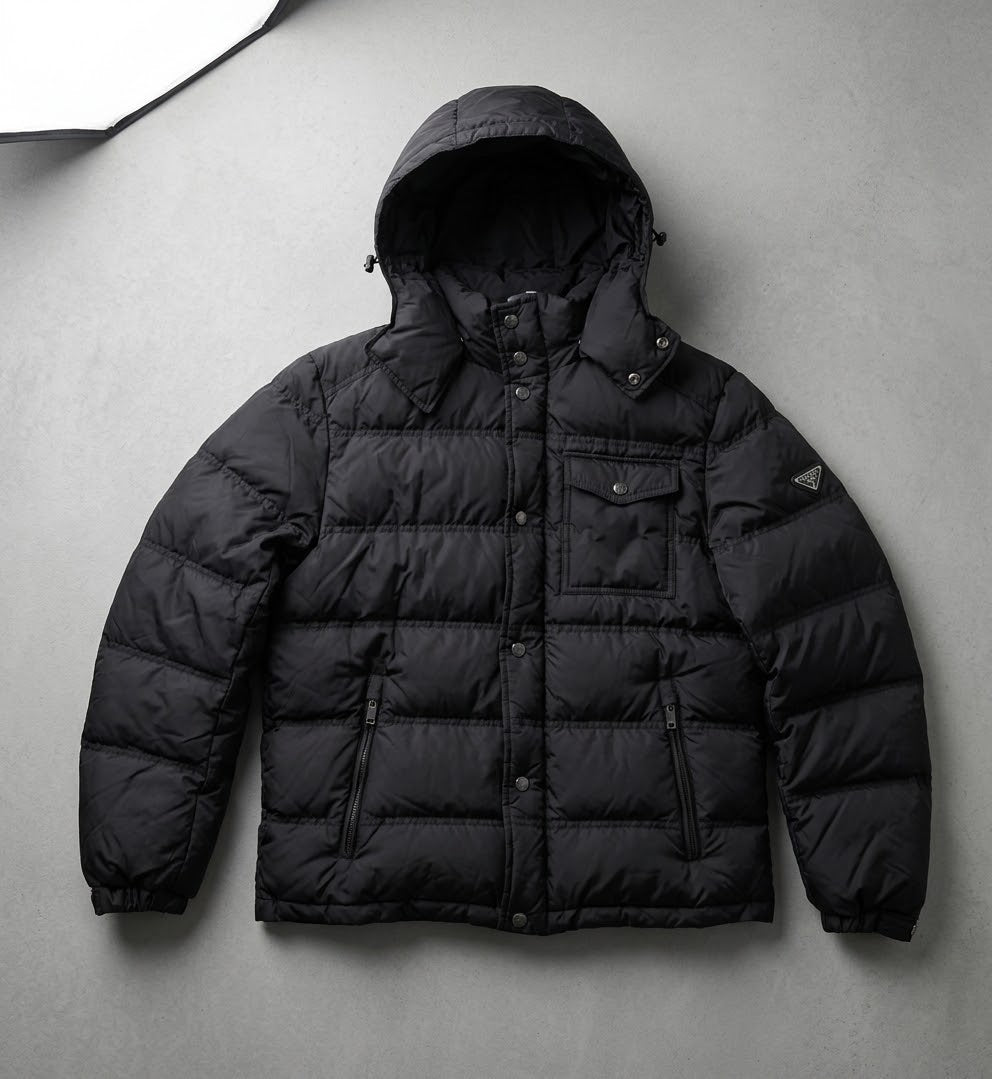 Prada Re-Nylon Puffer Jacket Black (Pre-Owned)