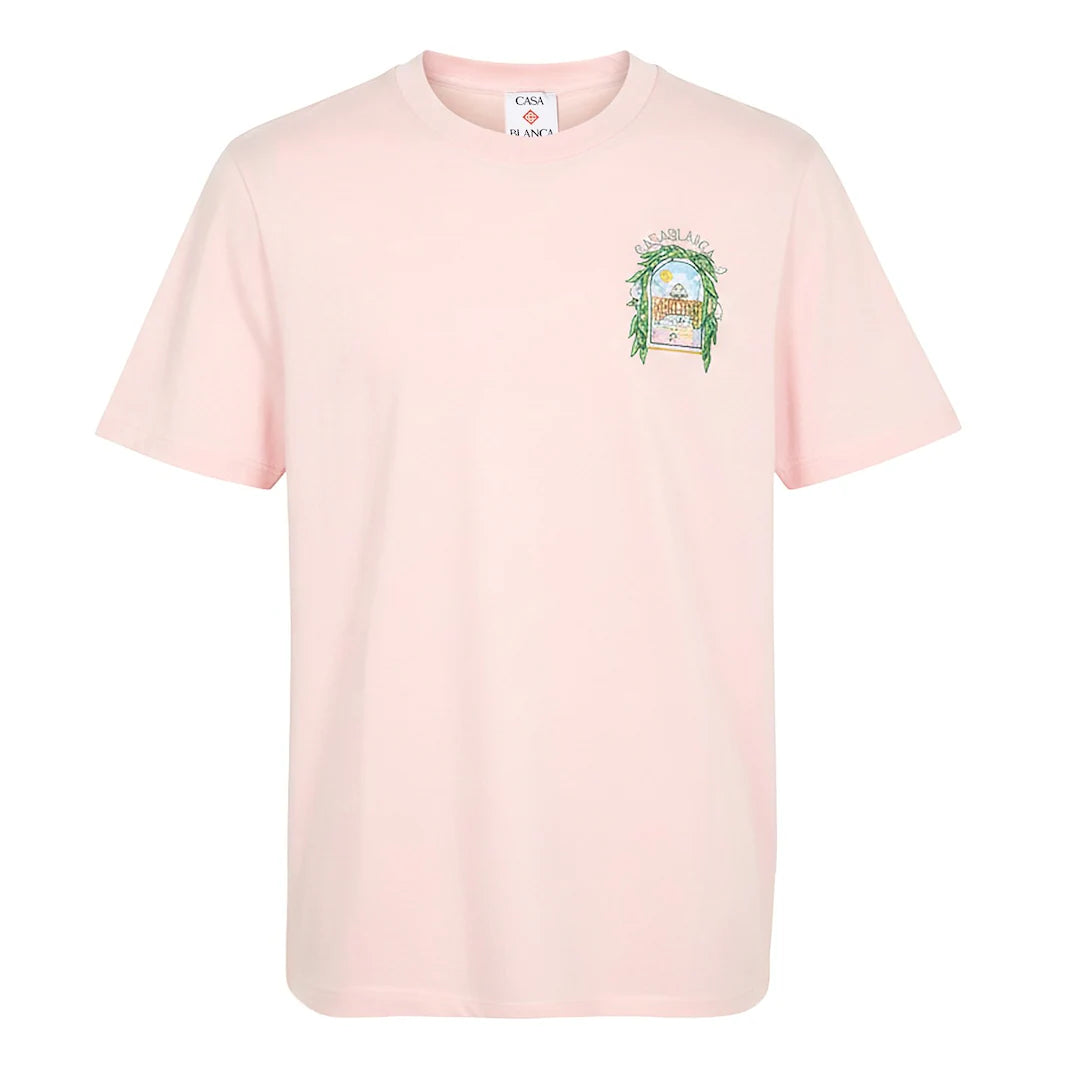 Casablanca Larche Tennis T Shirt Pink