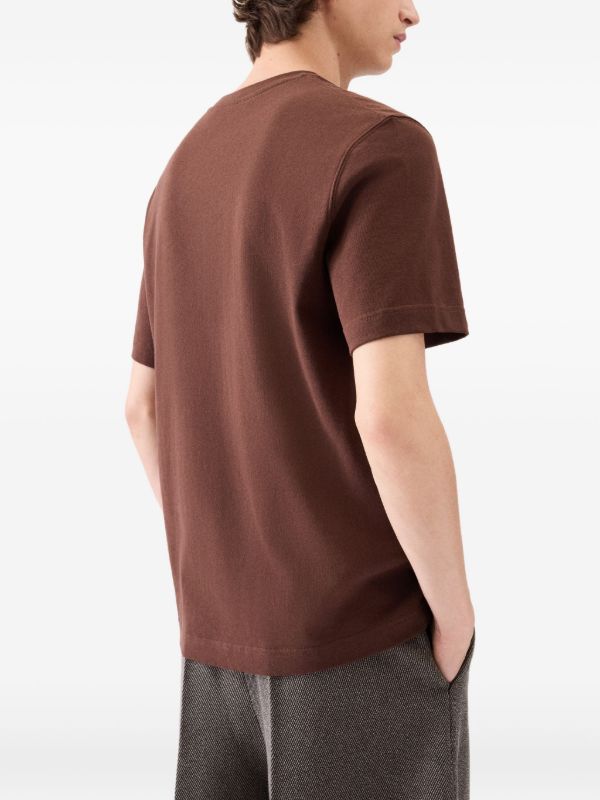 Jacquemus The Gros Grain Logo T Shirt Brown