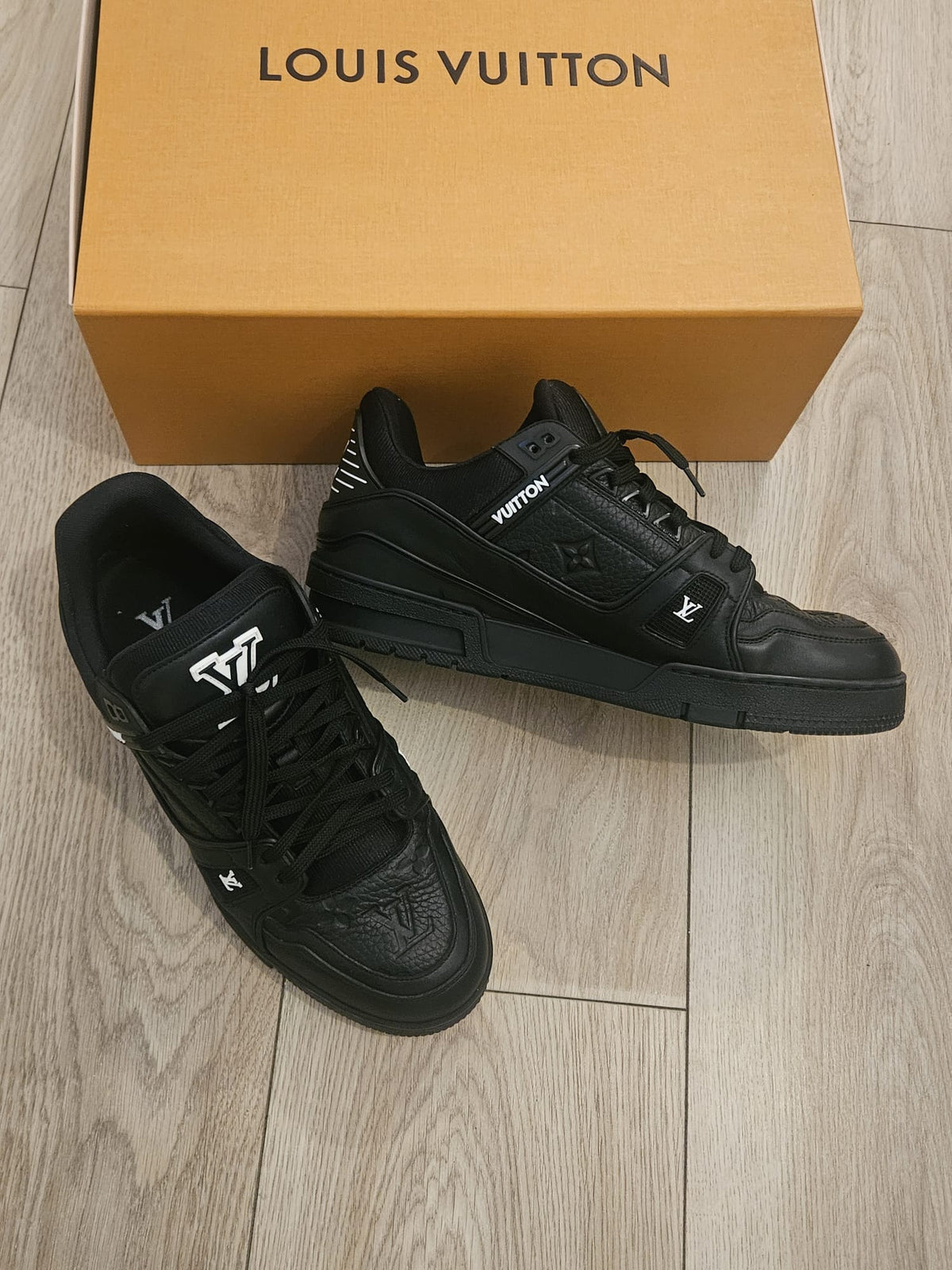 Louis Vuitton Black Trainers (Lightly Worn)