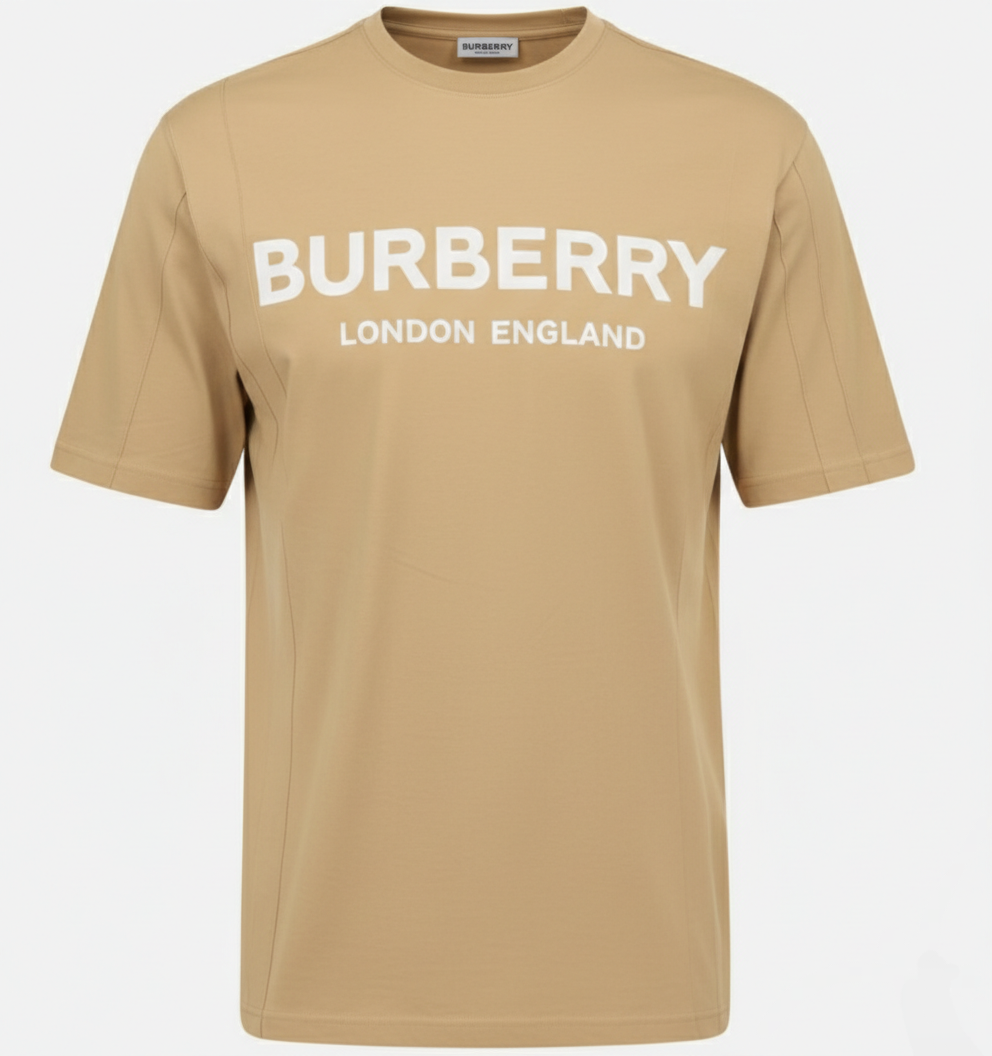 Burberry London Logo T Shirt Beige